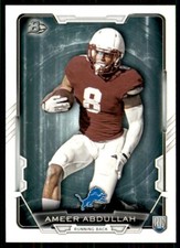 2015 Bowman Ameer Abdullah Rookie Detroit Lions #33