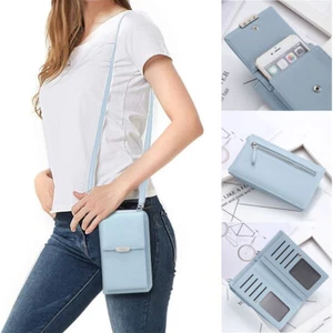 Small Crossbody Bag Phone Purse Women Leather Wallet Purse with Credit Card Slot - Picture 1 of 7
