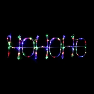 Christmas HO HO HO Sign SOLAR LED ROPE TUBE LIGHT MULTI Colour Outdoor Xmas AU - Picture 1 of 2