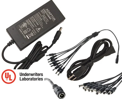 DC 12V 5A Power Supply Adapter with 8 Way Splitter for CCTV Security Camera - Image 1 of 4
