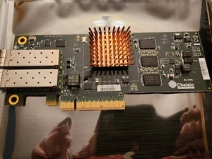 Chelsio AO DUAL PORT 10GPBs PCI-e FC CARD HBA 110-1159-40 A0 - Afbeelding 1 van 3