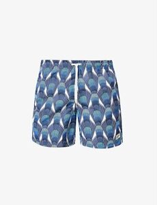 BATHER Men's  Deco scalloped-print swim trunks
