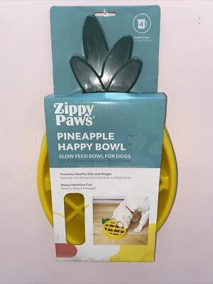 Zippy Paws - Pineapple Happy Bowl Dog Slow Feeder Bowl - Image 1 of 2