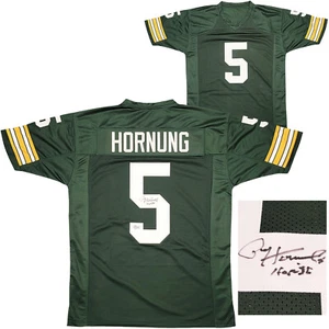 PACKERS PAUL HORNUNG AUTOGRAPHED SIGNED GREEN JERSEY "HOF 86" BECKETT QR 211728 - Picture 1 of 7