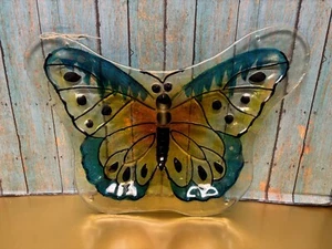 Hand Painted Sun Catcher LARGE Butterfly For Window Or Wall Holes For Hanging - Picture 1 of 3