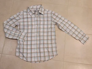 Old Navy White Plaid Long Sleeve Button Down Shirt Size 8 - Picture 1 of 3