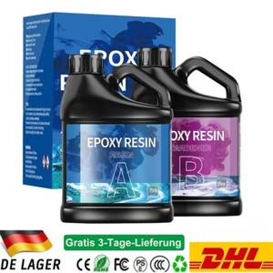 Epoxidharz Epoxy Gießharz Glasklar Epoxydharz Laminierharz ART Holz Tisch Boden - Bild 1 von 10