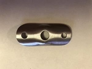 Edelstahl Hand Wandreling Halterung Sattel poliert #4 Satin Wagner Co. - Bild 1 von 5