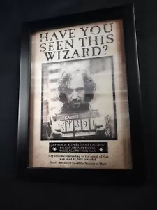 Harry Potter Have You Seen This Wizard? Framed 3-D Wall Plaque - Azkaban Prison - Picture 1 of 3