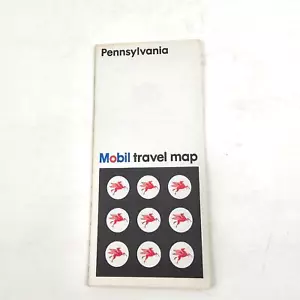 Travel Road Map Mobil Vintage Pennsylvania 1973 Edition *2* - Picture 1 of 5