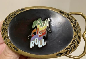 DE COLECCIÓN**ROCK N ROLL** HEBILLA DE LATÓN MACIZO -Por hebillas Heritage - Imagen 1 de 5