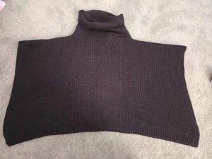 Black Knit Miss Shop - Poncho - FREE SIZE - Picture 1 of 11