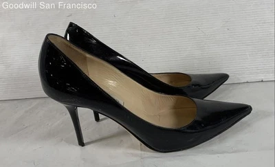JIMMY CHOO Black Women Pointed Toe Stiletto Pump Heels Size EU 37.5 - image 1 of 4