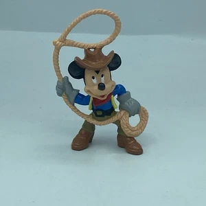 Figura Disney Mickey Mouse Cowboy Lazo Cake Topper Vintage Bully Bullyland - Imagen 1 de 5