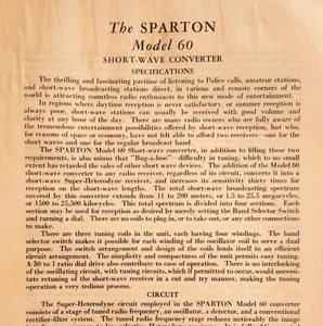 1931 Sparton Radio Model 60 Converter Info Advertisement Catalog Page F20B - Picture 1 of 2