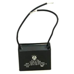 Appli Parts Fan Capacitor 8 mfd (microfarads) uf 250 VAC with 2 Wire Terminal Co - Picture 1 of 9