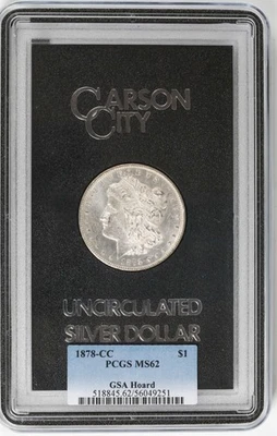 1878-CC GSA Morgan Silver Dollar - GSA, MS 62 PCGS - Image 1 of 4