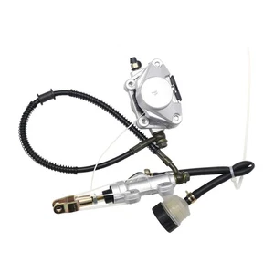Motorcycle Hydraulic Rear Disc Brake Caliper Master Cylinder&Brake Pads Foot ok - Picture 1 of 6