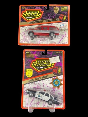 2x 1995 Road Champs plástico fundido a presión escala 1/43 policía estatal y Chevrolet Suburban Foto 1 de 4