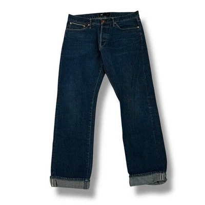 3x1 Mens Jeans Selvedge Denim Cuffed Straight Leg Button Fly 5 pocket 34 x 30 - Image 1 of 4