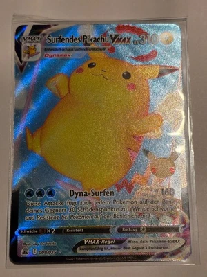 Surfing Pikachu VMAX (CEL 009●GERMAN●ULTRA RARE●POKEMON●Celebrations●NM●A321 - Image 1 of 2