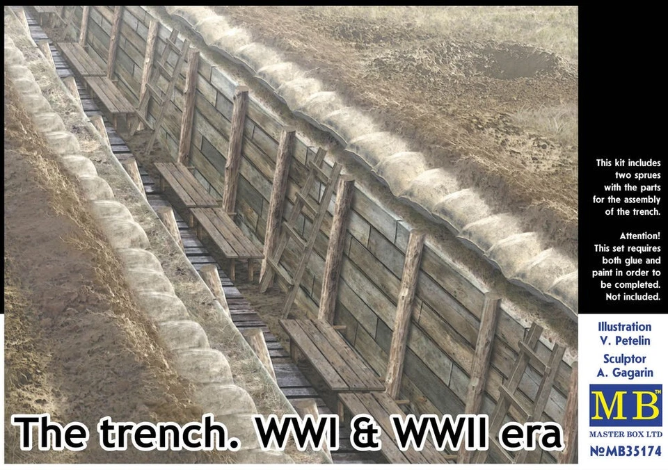 Master Box Ltd. 1:35 35174 The trench. WWI & WWII era - NEU