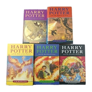 5x Harry Potter Books 3-7 Bundle by J. K. Rowling (Original Hardcovers) - Picture 1 of 8