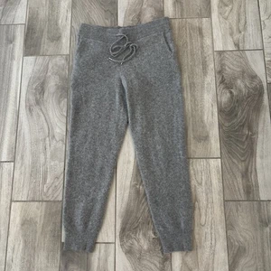 Pantalones de chándal Quince Mongol Cashmere talla pequeña gris tejido suave - Imagen 1 de 9