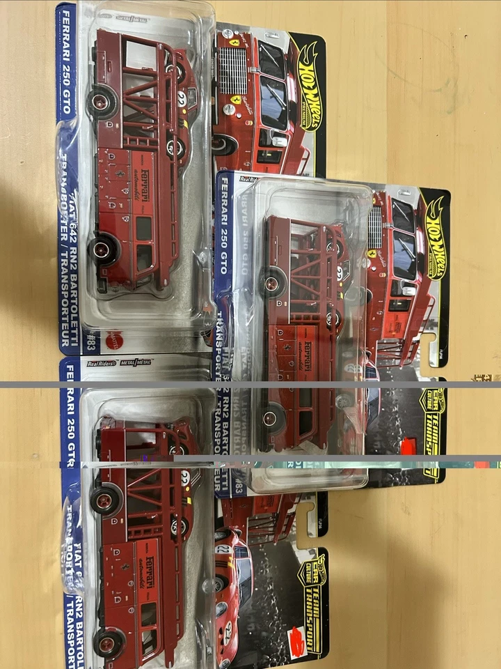 Camión Hot Wheels Ferrari Team Transport 250GTO Fiat 642 Bartoletti LOTE DE 3 Foto 1 de 1
