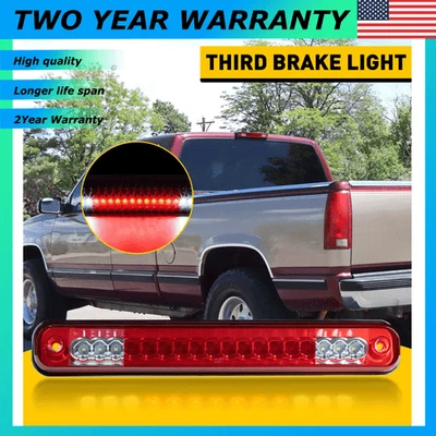 For 1988-98 GMC C/K 1500 2500 3500 C1500 Cargo 3RD Third Brake Light Red Lens 1X - Image 1 of 4