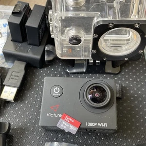 Victure 1080p WiFi Sports Camera With 64gb Memory Card & Lots Of Accessories - Picture 1 of 5