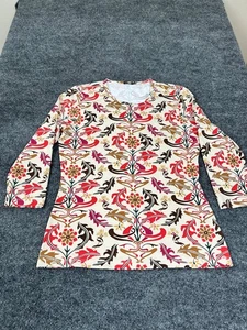 J. McLaughlin Floral Multicolor Top Blouse Light Weight Size S - Picture 1 of 7