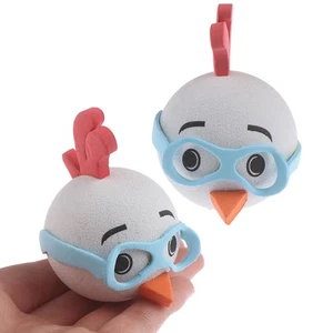 Cute Glasses Chicken Car Antenna Pen Topper Aerial EVA Ball Decor Toy Gif.mz - Picture 1 of 12