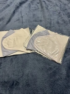 Set Of 4 -Cotton Polyester Protective Face Covering  Mask Washable Blue White 1A - Picture 1 of 5
