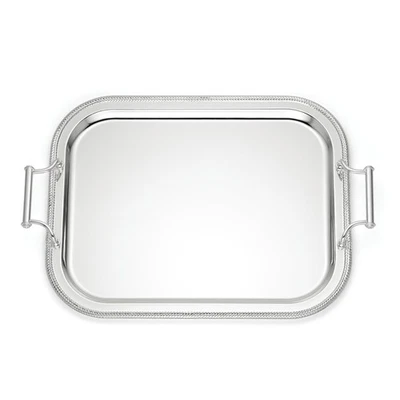 Reed And Barton 896102 Rectangle Silverplate Tray With Handles - Image 1 of 4