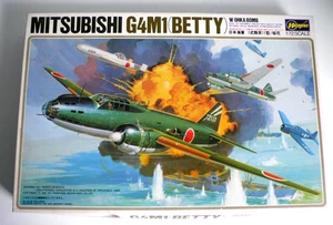 KIT HASEGAWA   1/72è  MITSUBISHI G4  "BETTY"  TRÈS BON ÉTAT  1987  JAPAN - Picture 1 of 4