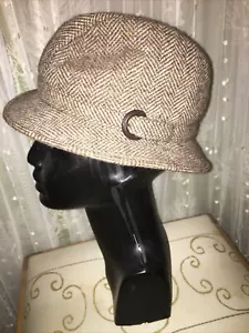 Vintage Herringbone Wool Hat 6 7/8 - Picture 1 of 5