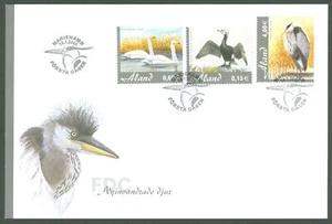 Aland L61 FDC 2005 BIRDS - Cormorant Swan --- Below face - Picture 1 of 2