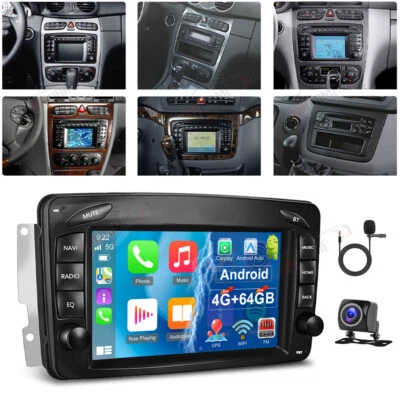 4+64G Autoradio Android Carplay Für Mercedes Benz W203 CLK W209 Vito Viano W639 - Bild 1 von 4