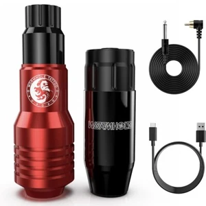 NUOVA penna macchina per tatuaggi rotante wireless Wormhole RCA PMU (rosso/nero) - Foto 1 di 6
