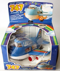 VINTAGE 1991 MUSICAL JUMBO 747 ELECTRONIC IC MELODIES LONDON BRIDGE TWINKLE STAR - Picture 1 of 12