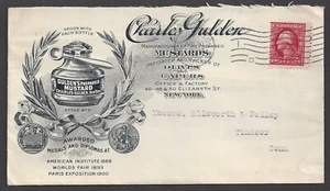 NEW YORK ~ CHARLES GULDEN, Mustards ~ ILLUS. ADVERTISING COVER 1910 - Picture 1 of 2