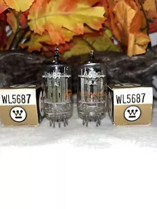 Westinghouse NOS/NIB 5687 Amp Radio Vacuum Tubes Bronze Plate Matching Test - Picture 1 of 6