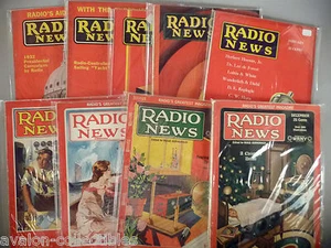 Radio News Magazine - LOT of 9 from 1929, 1930 & 1932 ~ Hugo Gernsback magazines - Picture 1 of 11