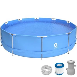 Pool Gartenpool Schwimmbecken Aufstellpool 366x76cm Pumpe Set Framepool Becken - Bild 1 von 16