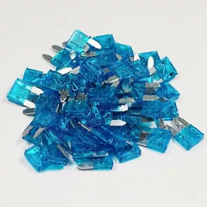 15 Amp Blue Mini Blade Fuse 15A Amps A ATM Grey Auto Car Van Bike Fuses - Picture 1 of 6