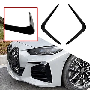 Front Bumper Lip Spoiler For BMW 4 Series G26 M Sport 2020-2023 22 Black - Picture 1 of 9