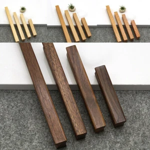 Wooden Cabinet Drawer Pulls Kitchen Cupboard Wardrobe Door Knobs Handles Pull X1 - Picture 1 of 16