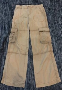 Old Navy Kid’s Boy’s Size 14 XL Cargo Pants Beige Khaki Loose Fit Straight Leg - Picture 1 of 7