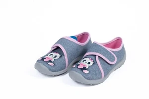Befado children's shoes Pink Grey Panda with a Strap 660X050 Made in Poland - Picture 1 of 10